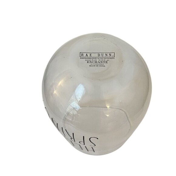 Rae Dunn "Hello Spring" Clear Stemless Glasses Set Of 2 - Picture 2 of 2